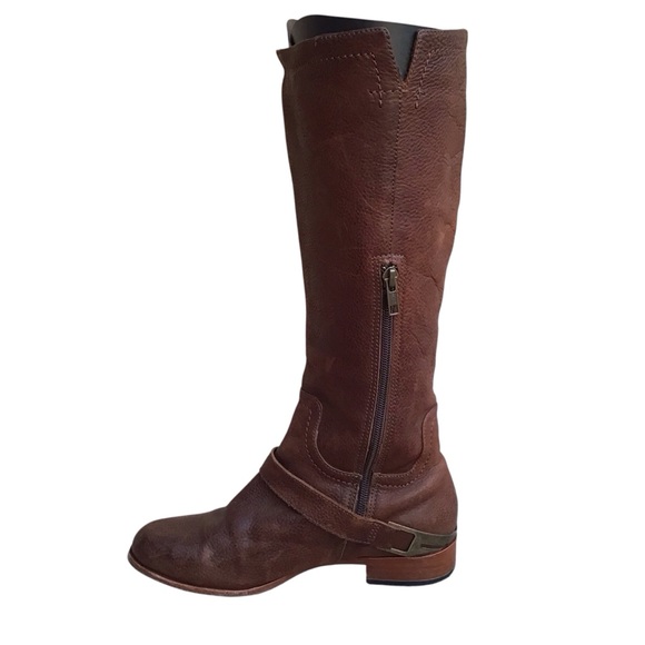 UGG Australia Channing Chocolate Leather Knee High Boots Size 7 - Picture 5 of 16
